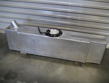 An aluminium fuel tank was custom made to suit this project, including an extended section that fits closer to the rear subframe.  Capacity is around 40 litres.