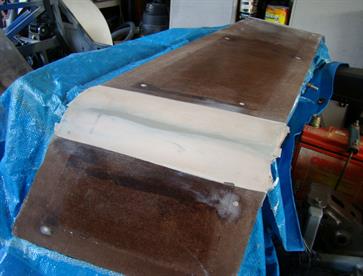Body filler was used to provide a smooth round shape for the corners.